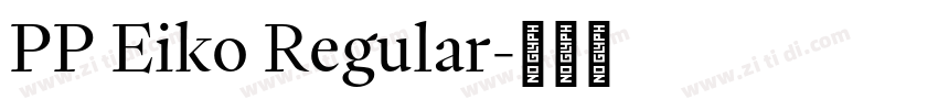 PP Eiko Regular字体转换 PP Eiko Regular字体转换